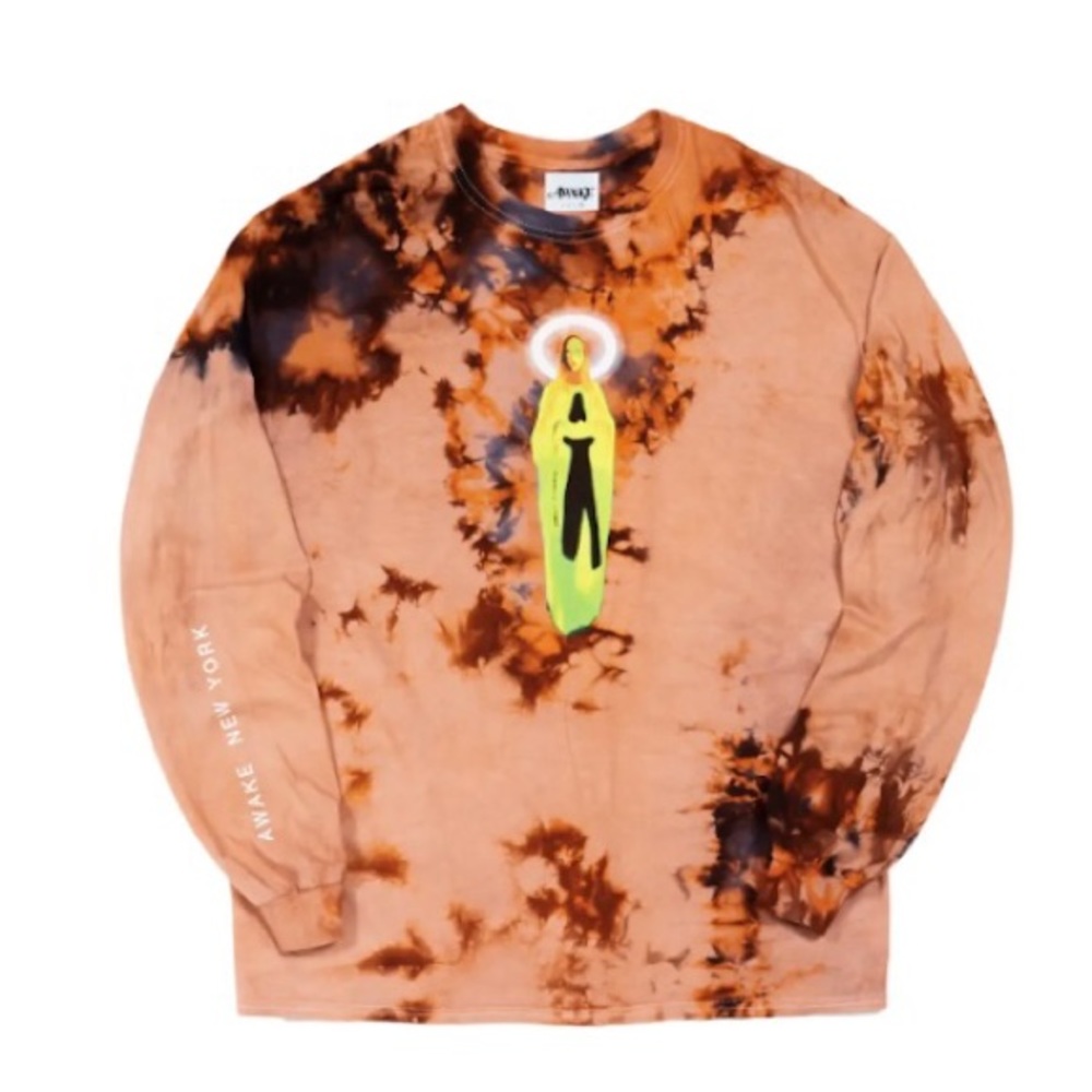 Awake NY Mary Long-Sleeve tie dye shirt Size Medium NWT